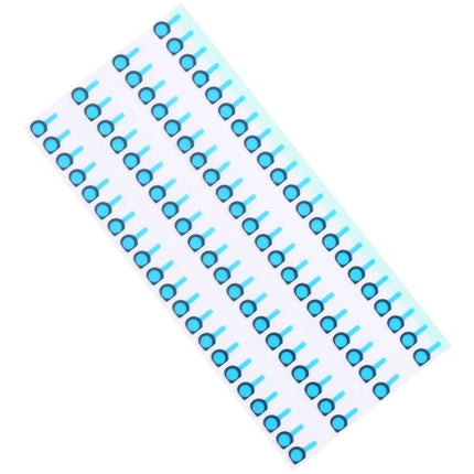 Protective Foam Pads for iPhone 12 in Everyday Camera Use — sheet of small blue foam camera lens protectors, shockproof custom fit
