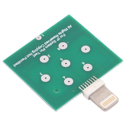 iPhone 8 Pin Charging Port Diagnostic Tester Board for Repairs - green tail plug board for quick charging port and battery testing