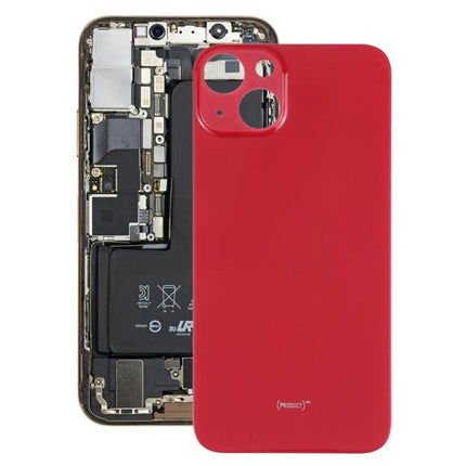 Essential Glass Back Cover For iPhone 13 Daily Use - red replacement back housing showing internal phone components