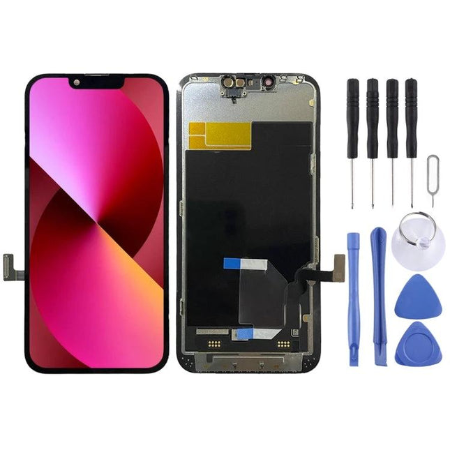 iPhone 13 Screen Replacement for Everyday Mobile Use - full replacement display and DIY tool kit shown