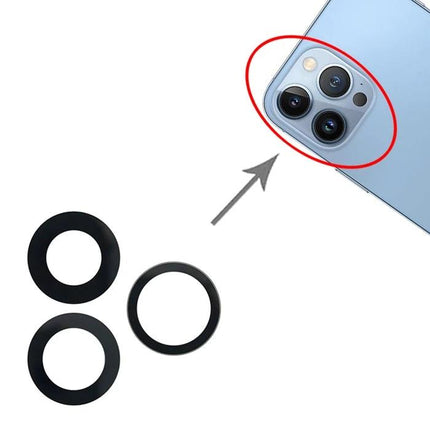 Replacement Back Camera Lens For iPhone 13 Pro Everyday Use - black replacement camera lens rings for iPhone 13 Pro