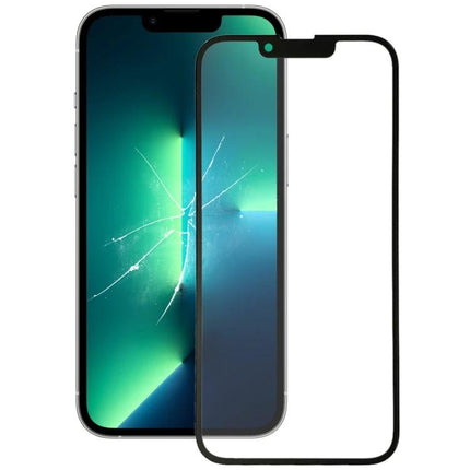 Glass Replacement for iPhone 13 Pro in Daily Device Repairs front outer glass lens with OCA adhesive showing cracked screen and replacement glass