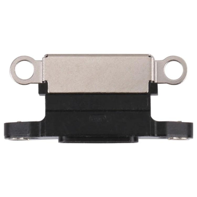 A Replacement Connector for Everyday iPhone 13 Charging Needs - close-up of silver and black iPhone 13 charging port replacement component
