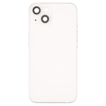 Replacement Back Cover for iPhone 13 Daily Use Essentials - white replacement back cover with side buttons, card tray and wireless charging module