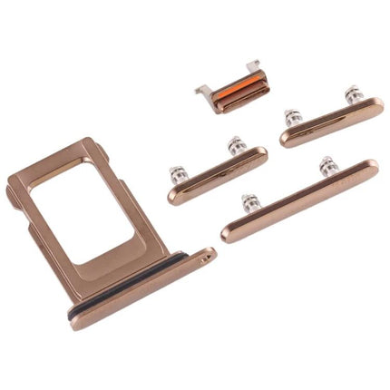Keeps Your iPhone 11 Pro Ready for Everyday Communication - replacement SIM tray and side key set in gold, precision fit for iPhone 11 Pro