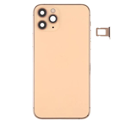 Essential Back Cover for iPhone 11 Pro in Daily Repairs replacement kit showing gold back panel and SIM tray