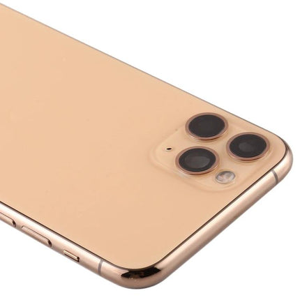 Essential Back Cover for iPhone 11 Pro in Daily Repairs - gold replacement back cover kit showing camera cutouts and side buttons