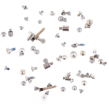 Essential Screws and Bolts Kit for Home iPhone Repairs — scattered replacement screws and bolts for iPhone maintenance