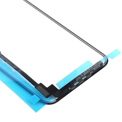 Replacement Touch Panel for iPhone 11 Pro Daily Maintenance - close-up of black front touch panel with blue protective film
