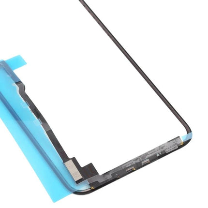 iPhone 11 Pro Replacement Touch Panel for Everyday Use - black front touch panel replacement showing connector and adhesive strip