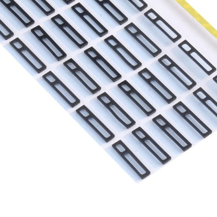 Foam Pads for Everyday iPhone Speaker Dust Protection — adhesive foam speaker covers shown on sheet for iPhone 11 Pro Max