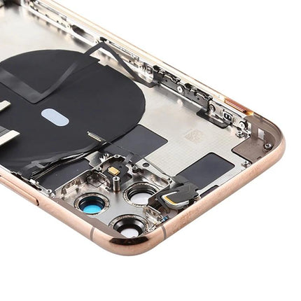 iPhone 11 Pro Max Back Cover Assembly for Everyday Repairs showing internal camera cutouts and wireless charging pad