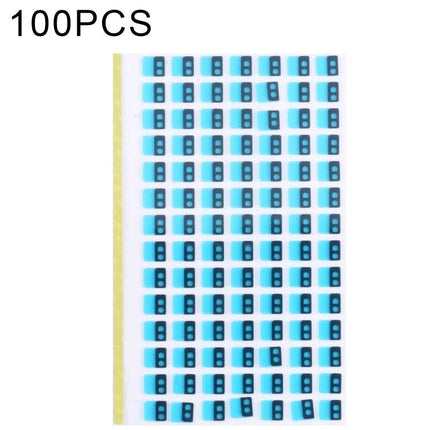 Protective Sponge Foam Pads for Daily iPhone 12 Mini Care - sheet of 100 small blue speaker and camera foam pads to protect against dust and minor impacts