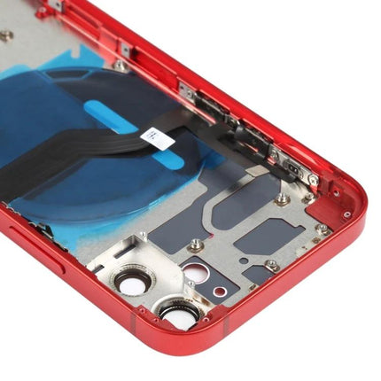 Replacement Back Cover for Daily iPhone Protection and Power showing red clip-on internal view with wireless charging pad and camera openings