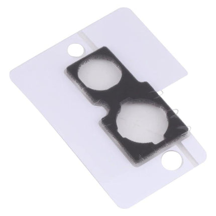 Foam Pads for Protecting iPhone 12 Mini Camera in Daily Use — black adhesive foam camera lens protector shown on backing card