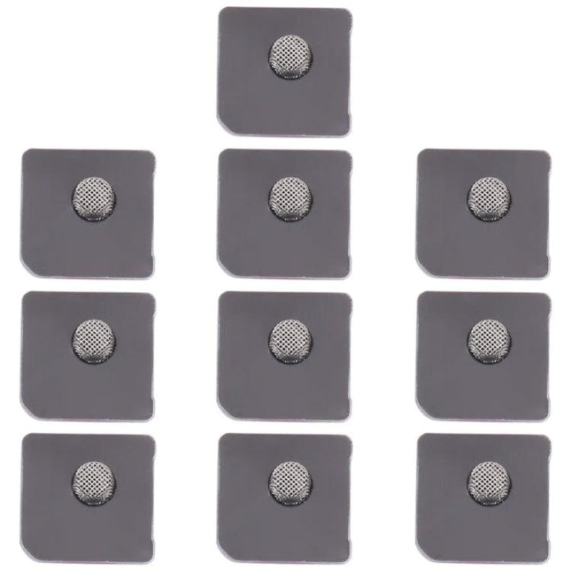 Keep Your iPhone 12 Mini Microphone Dust-Free for Daily Use — replacement microphone dustproof mesh pads shown in set of 10