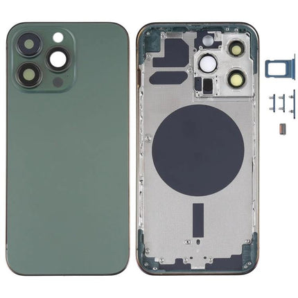 iPhone 13 Pro Back Cover Replacement for Daily Repairs showing green rear panel and internal frame with camera cutouts
