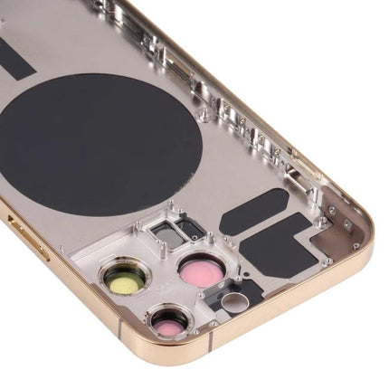 iPhone 13 Pro Back Cover Replacement for Daily Repairs - gold inner shell with camera cutouts and alignment mounts