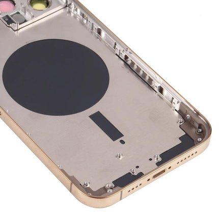Back Cover Replacement Keeps iPhone Ready for Daily Use - gold iPhone 13 Pro Max inner back plate showing MagSafe ring and mounting points