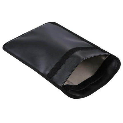 Anti-Radiation Signal Blocking Case for Cell Phones, 28cm x 22.7cm - black signal-blocking pouch for phone, cards and privacy protection