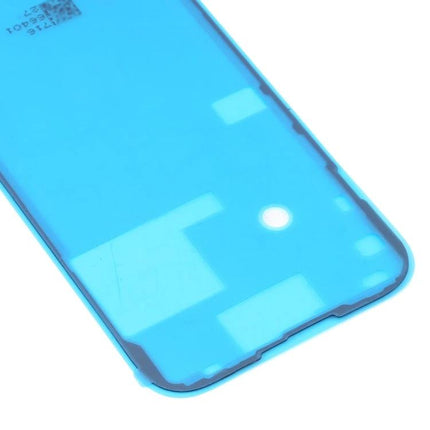 Adhesive Stickers for iPhone 14 Pro Daily Maintenance applied to blue backing showing adhesive cutouts for rear panel seal