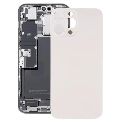 Essential Back Cover for Protecting Your Daily iPhone - white replacement back housing for iPhone 14 Pro Max showing camera cutouts and internal layout