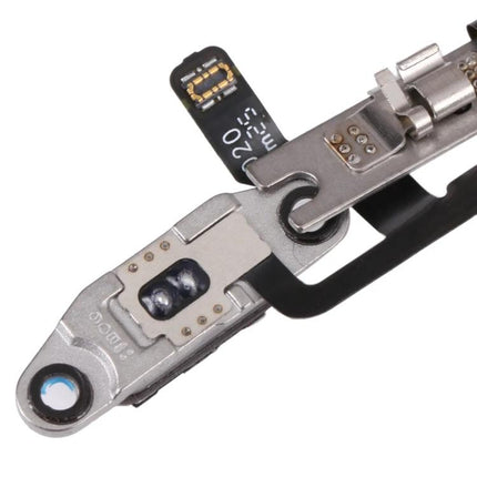 iPhone 14 Volume Button Fix for Everyday Phone Use replacement flex cable showing metal bracket and connector for restoring volume/power button function