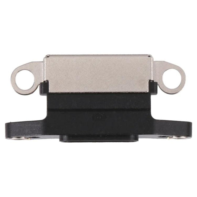 Replacement Connector for iPhone 14 Pro Daily Charging Essentials - close-up of silver and black replacement charging port component