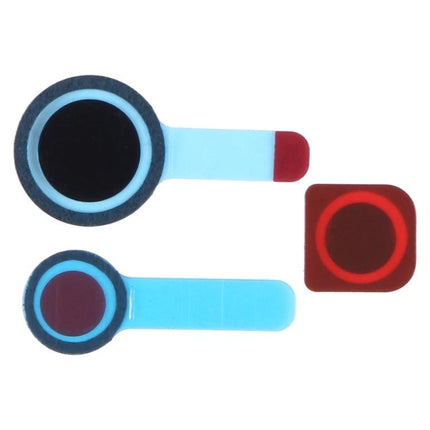 Sealing Sticker for iPhone 14 Front Camera Daily Upkeep - black circular front camera seal protectors with red pull tabs