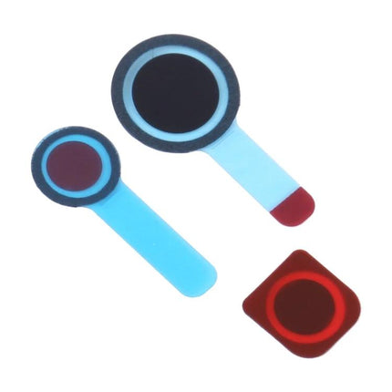 Sealing Sticker for iPhone 14 Front Camera Daily Upkeep protective adhesive seals for front camera area, blue and red replacement stickers