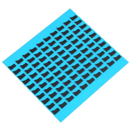 Adhesive Stickers for Everyday iPhone Screen Repairs at Home — sheet of black adhesive tabs for iPhone 14 Pro/14 Pro Max LCD flex cable repairs