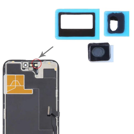 Adhesive Stickers for Daily iPhone Maintenance Needs - replacement sensor back adhesive for iPhone 14 Pro and 14 Pro Max, shown on phone assembly
