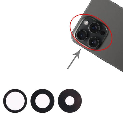 Replacement Back Camera Lens for iPhone 15 Pro Daily Use — close-up of iPhone rear camera with replacement lens rings for daily photo and video clarity