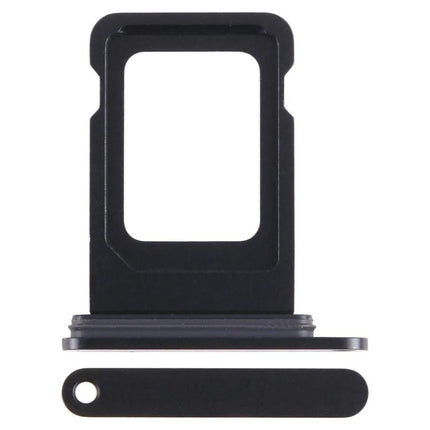 Practical Replacement SIM Card Tray for iPhone 15 in Everyday Use - black spare tray and ejector for quick SIM swaps