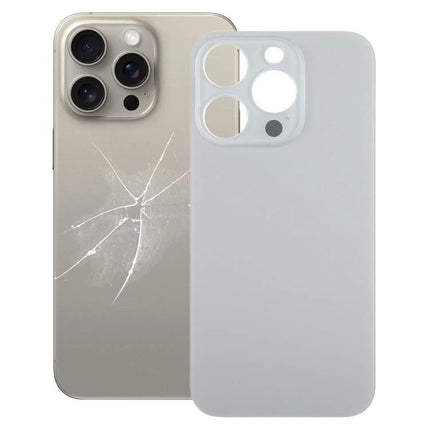Keep Your iPhone 15 Pro Functional for Daily Tasks replacement glass back cover next to cracked iPhone showing easy swap