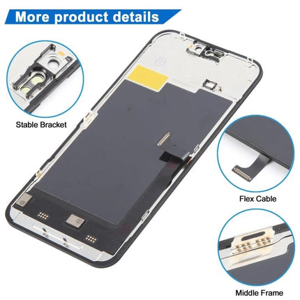 Keep your iPhone 15 Pro Max screen ready for daily tasks - replacement LCD display and touch digitizer assembly with flex cable and middle frame