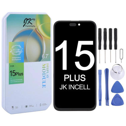 JK Screen Replacement for Everyday iPhone 15 Plus Use - replacement display kit with tools for cracked or unresponsive iPhone 15 Plus screens