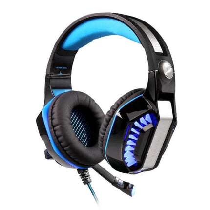 Over Ear Gaming Headphones for Calls and Everyday Use with 50mm drivers, noise isolation, leather earmuffs, built-in mic
