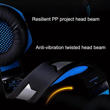 Over Ear Gaming Headphones for Calls and Everyday Use with 50mm drivers, noise isolation, leather earmuffs, durable head beam