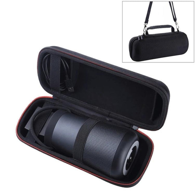 Water Resistant Carry Case For Portable Bluetooth Speakers Compact protecting BOSE SoundLink Revolve with shoulder strap, zippered travel case