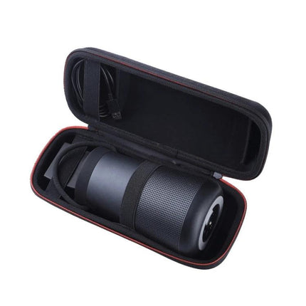 Water Resistant Carry Case For Portable Bluetooth Speakers Compact with Bose Revolve inside, zipper pouch, cable slot, travel protection