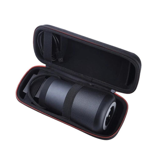 Water Resistant Carry Case For Portable Bluetooth Speakers Compact with Bose Revolve inside, zipper pouch, cable slot, travel protection