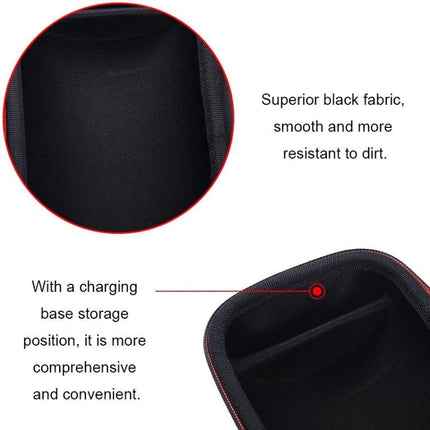 Water Resistant Carry Case For Portable Bluetooth Speakers Compact black interior with charging base pocket, oxford fabric protection