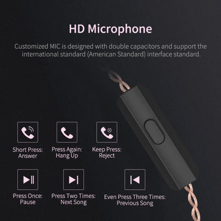 KZ ZSN Wired In Ear Earphones For Commuting And Workouts inline HD microphone control for calls and music