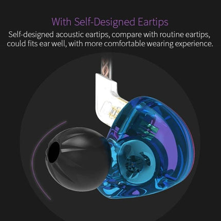 KZ Earphones With Secure Fit For Commuting And Jogging featuring self-designed silicone eartips for snug noise-isolating comfort