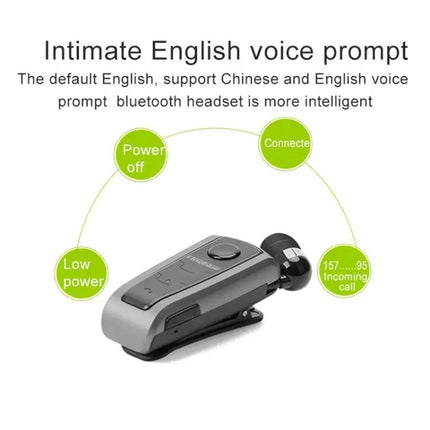 Fineblue F910 CSR4.1 Retractable Cable Caller Vibration Reminder Anti-theft Bluetooth Headset | Syndmart
