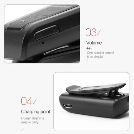 Fineblue F910 CSR4.1 Retractable Cable Caller Vibration Reminder Anti-theft Bluetooth Headset | Syndmart