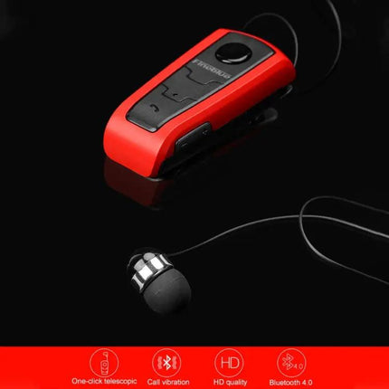 Fineblue F910 CSR4.1 Retractable Cable Caller Vibration Reminder Anti-theft Bluetooth Headset | Syndmart