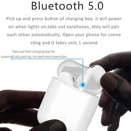 Touch Wireless Earbuds With Charging Case For Commuting - i9 touch TWS earbuds with Bluetooth 5.0 and automatic pairing, ideal for commute