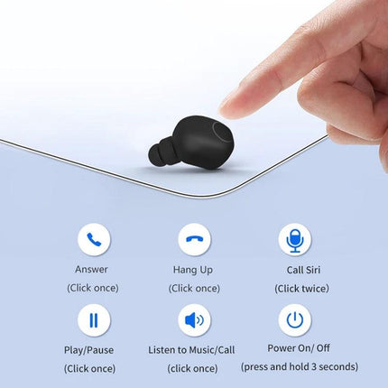 True Wireless Earbuds For Commuting And Gym Use Comfort Fit black compact earbud with touch controls for calls and music